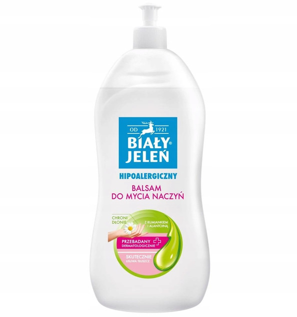 Balsam do mycia naczyń, hipoalergiczny z rumiankiem 1 L | Biały Jeleń