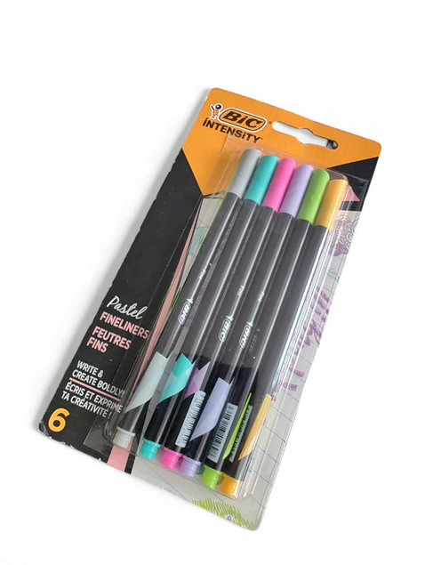Cienkopisy BIC Intensity Fine Pastel 6 Kolorów 0,4mm Zestaw