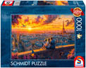 Puzzle Schmidt Spiele 1000 el. Szepty z dachu Paryża Widok na Wieżę Eiffla