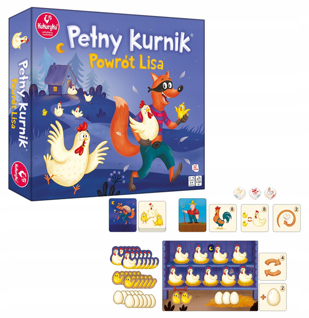 Pełny Kurnik Powrót Lisa – gra planszowa Kukuryku