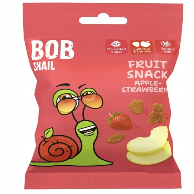 Bob Snail Żelki Owocowe Jabłko i Truskawka opakowanie