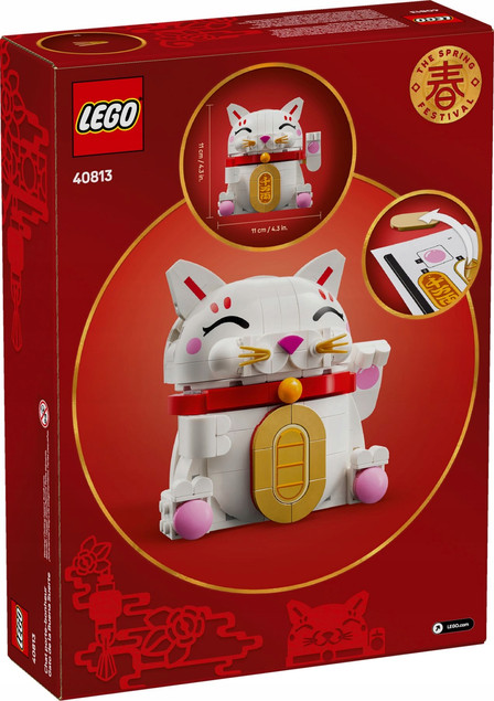 LEGO® Japoński Kot Szczęścia Maneki-neko 40813 – 280 elementów, 9 lat+