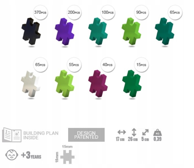 Klocki Meli Minis Robot 3w1 Thematic 1000 el. + Plan Budowy 50324