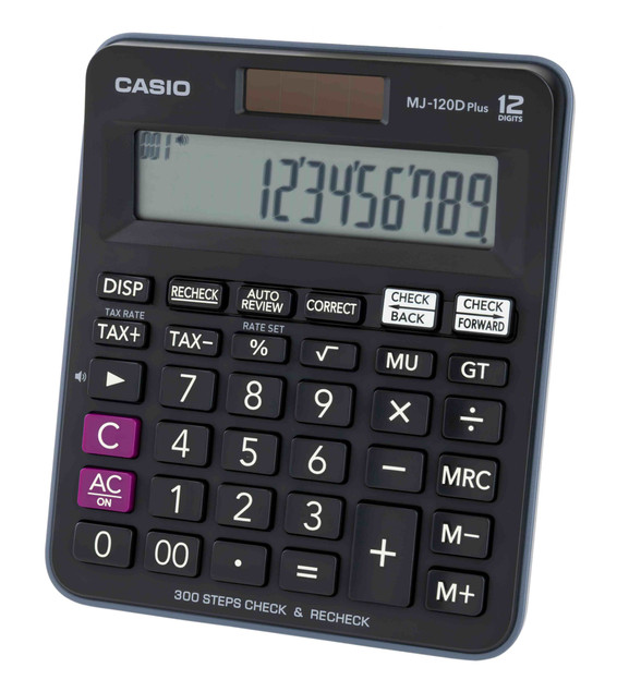 Kalkulator biurowy Casio MJ-120D Plus 12-cyfrowy czarny