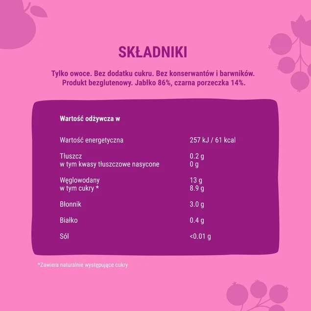 Smoothie Jabłko-Czarna Porzeczka TM BOB SNAIL 1200 g (10х120g)_5