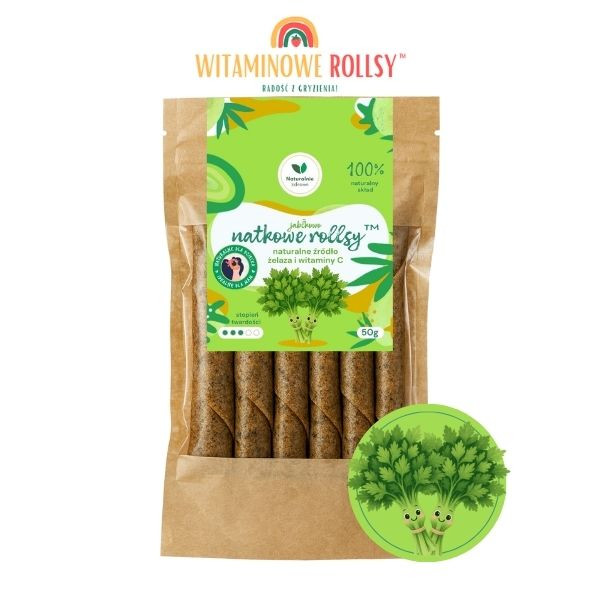 Rollsy Naturalnie Zdrowi – żelki dla dzieci od 6 miesiąca – natka pietruszki 50 g