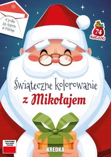 Świąteczne Kolorowanie z Mikołajem 74 Naklejek BooksAndFun