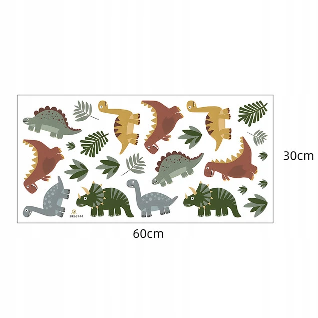 Naklejki na ścianę dla chłopca dinozaury
