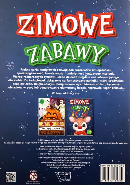 Zimowe łamigłówki - okładka