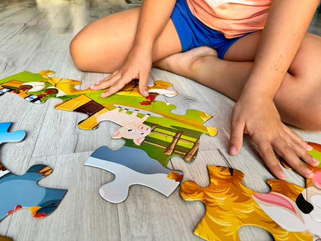 Puzzle Podłogowe JUMBO Farma 48 elementów XXL dla Dzieci +3