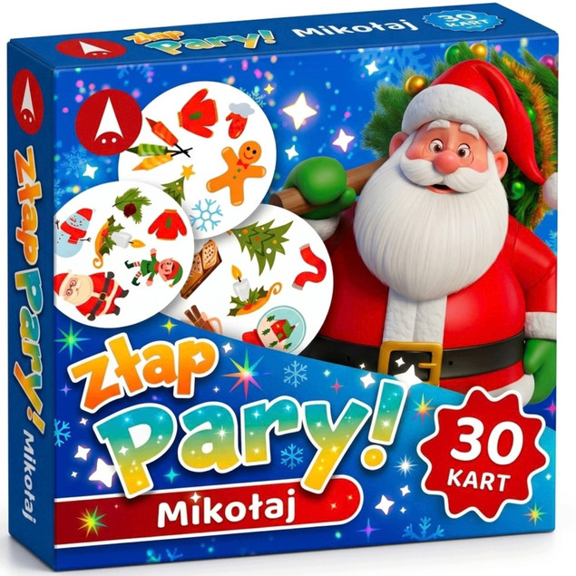 Gra Karciana Złap Pary Mikołaj - DAAZ Wydawnictwo Skrzat