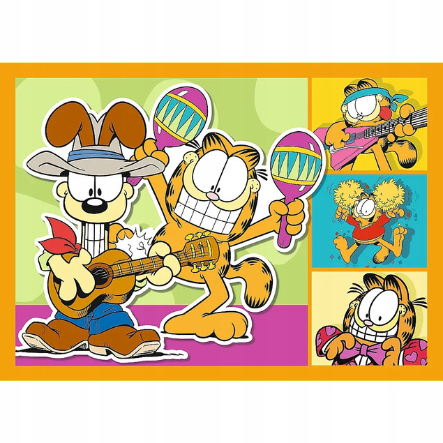 34673 TREFL PUZZLE 4w1 GARFIELD KOCHA LAZANIE