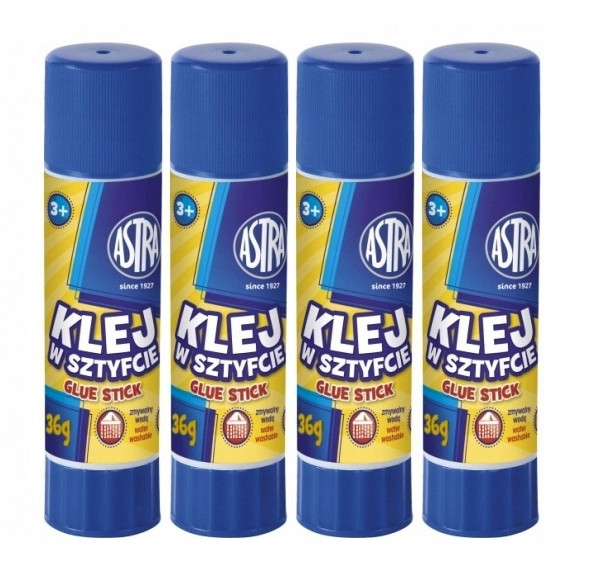 4x Astra Klej w sztyfcie 36g