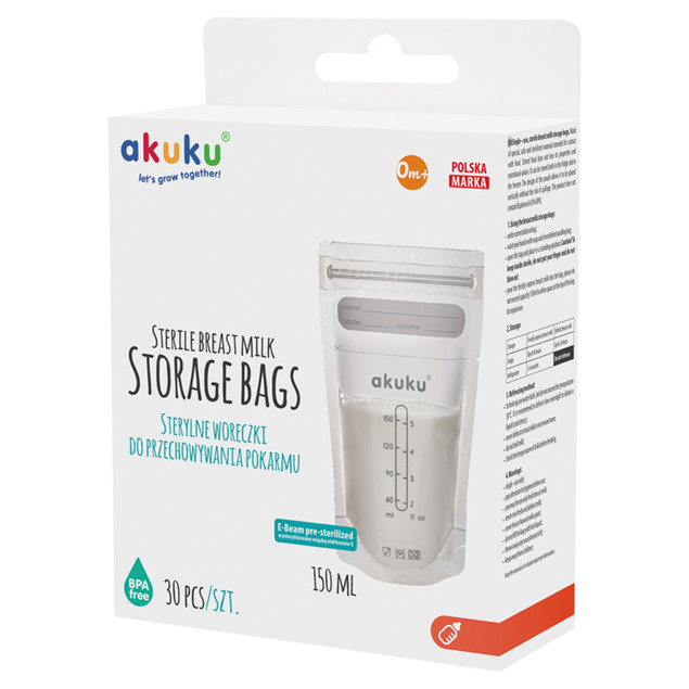 4x Sterylne Woreczki Do Przechowywania Pokarmu Torebki Na Pokarm x120 Akuku