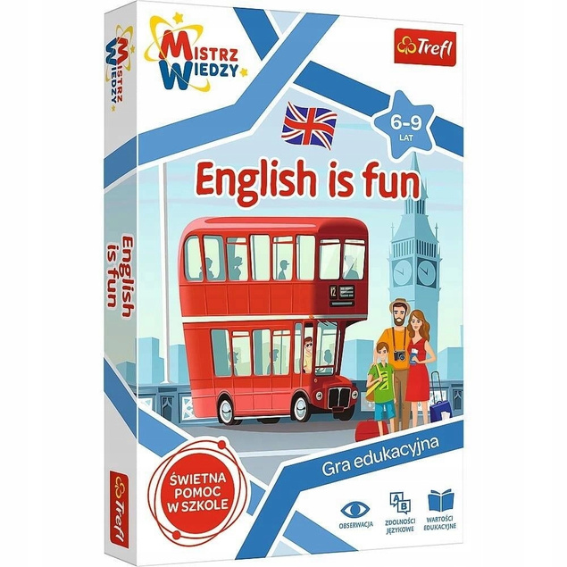 Gra Edukacyjna ANGIELSKI English Is Fun Mistrz Wiedzy 6+ Trefl