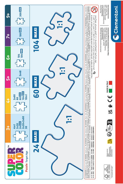 Clementoni Puzzle 60 Maxi Super Kolor Mickey Mouse Clubhouse 4+