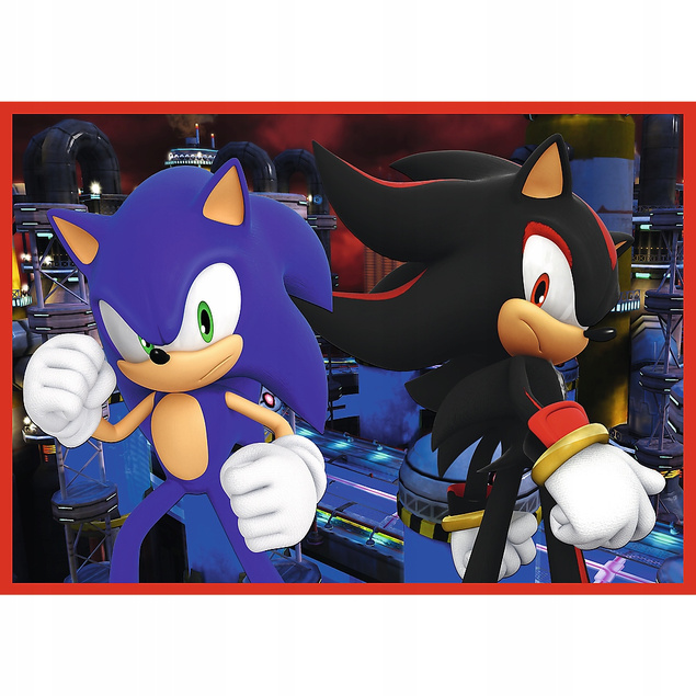 Puzzle 4w1 Przygody Sonica Jeż SONIC Hedgehog Gra 4+ Trefl