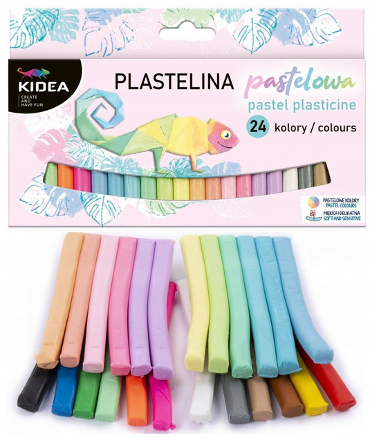 ZESTAW KIDEA PLASTELINA NEONOWA + PASTELOWA 48SZT.
