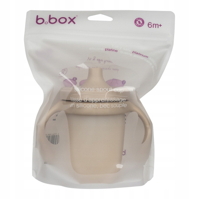 Kubek do nauki picia b.box 6m+ z ustnikiem 240 ml silikonowy latte