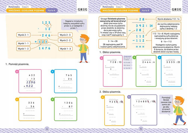 Matematyka Karty Pracy W Szkole I W Domu Klasa 5 SP Greg