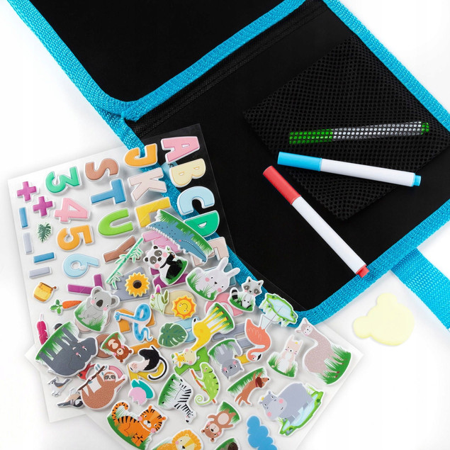 Podróżny Zestaw Zabaw Kidea Zmywalne Naklejki Markery spokojna podróż
