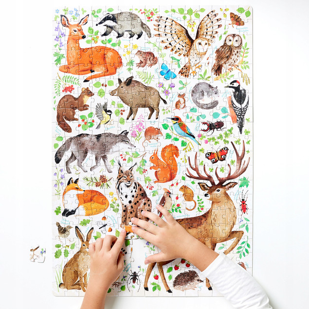 CzuCzu Puzzle 300 Odkrywcy Dzika przyroda z Plakatem Edukacyjnym