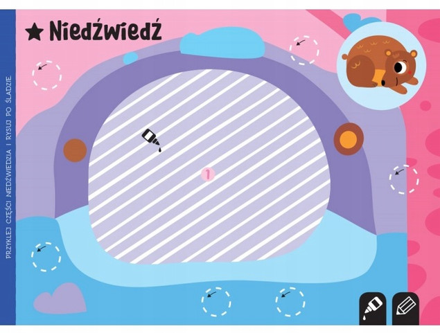 W lesie. Wycinam, naklejam, rysuję. Wycinanki edukacyjne