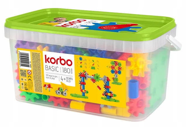 Klocki konstrukcyjne Korbo Basic 180 elementów_1
