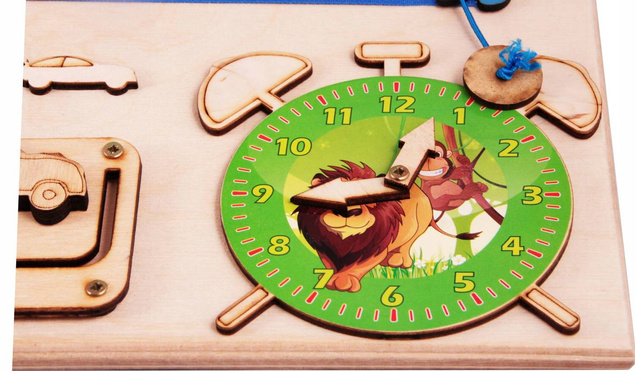 Tablica Drewniana Manipulacyjna Sensoryczna Montessori 17w1 3+ 3ToysM MT09