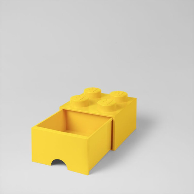 LEGO Pojemnik Szuflada Brick Drawer 4 Żółty na Klocki 25x25cm