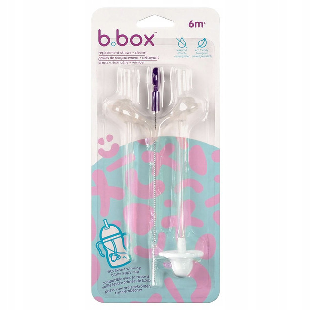 Słomki Wymienne Rurki Do Bidonu Kubka 2 szt B.Box x2