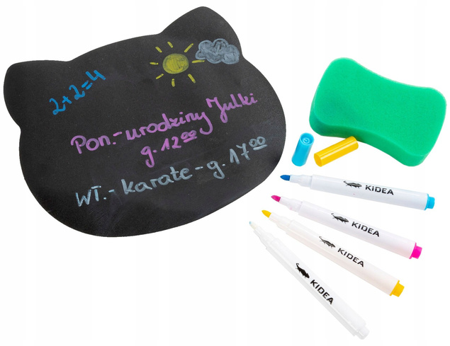 Zestaw markery kredowe z tablicą magnetyczną