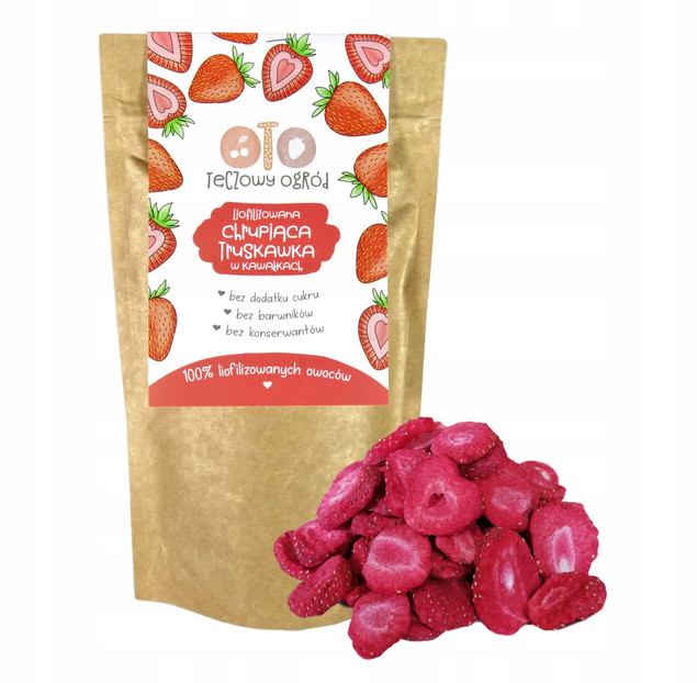OtoLandia Tęczowy ogród Owoce liofilizowane Truskawka w kawałkach 20 g