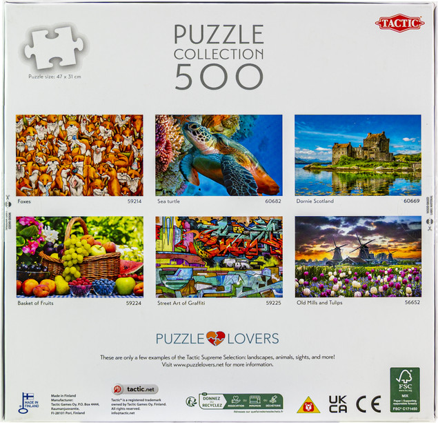 Puzzle 500 elementów Tactic: Malownicza Sycylia, Włochy