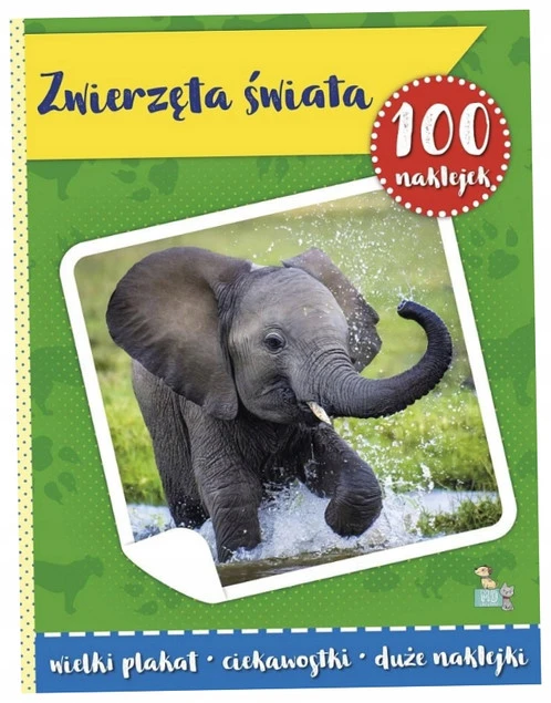 100 naklejek z plakatem. Zwierzęta świata