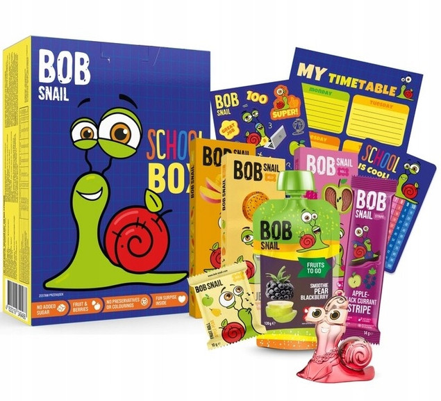 Wyprawka Szkolna BOB SNAIL Plan Lekcji Naklejki Zabawka Prezent Dla Ucznia