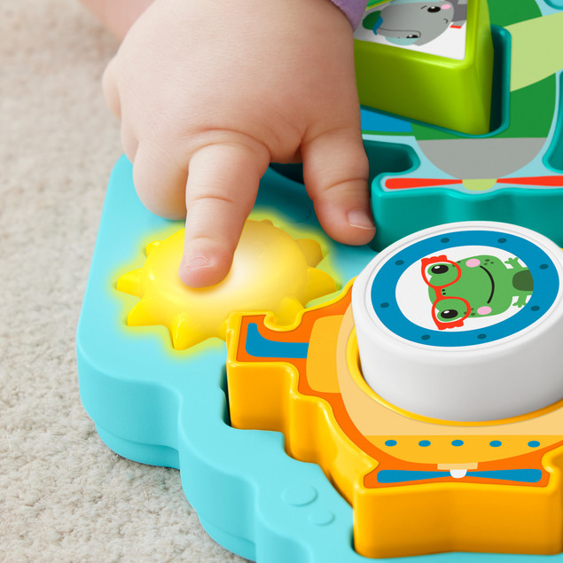 Fisher-Price Układanka Interaktywna Puzzle Pojazdy i Kształty Dźwięki Światła HRP31 +9m