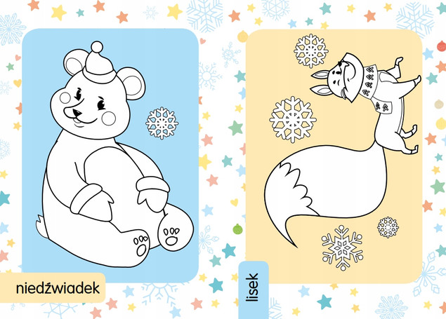 Kolorowanka z tatuażami. Pada śnieg