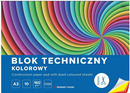 Blok Techniczny KOLOROWY Dla Dzieci Szkoła Plastyka A3/10k 160g Interdruk