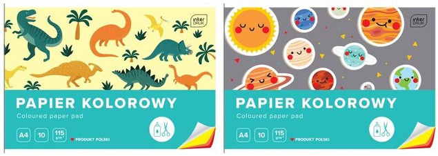 Blok Wycinanka Papier Kolorowy A4/10k Do Prac Plastycznych 115g Interdruk