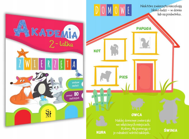 Akademia Mądrego Malucha 2-LATEK Podobieństwa i Przeciwieństwa 80 NAKLEJEK