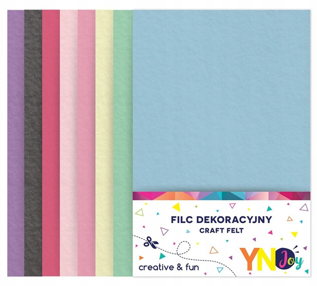 Filc Dekoracyjny Interdruk YN Joy A4/8 ark. Pastelowy Zestaw