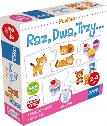 Puzlino Raz, Dwa, Trzy... Gra Edukacyjna Puzzle Układanka 2+ Granna 4137