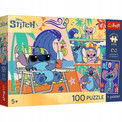 Trefl Puzzle UFT, Lilo&Stitch 100 el. Plażowe dni + kolekcjonerski plakat
