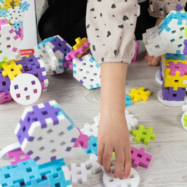Klocki Meli Maxi Constructor Pink 220 el. Zestaw Konstrukcyjny Różowy