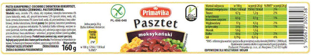 Pasztet meksykański Primavika 160g