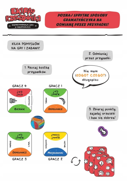 Gra Edukacyjna Ekipa Rzeczownika Nieprzypadkowa Gra O Przypadkach 10+