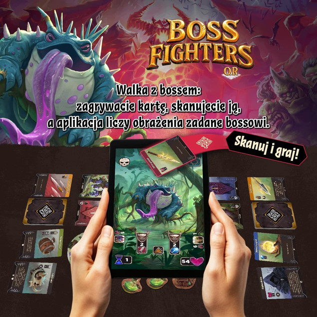 Gra Planszowa Boss Fighters QR z Aplikacją Nasza Księgarnia