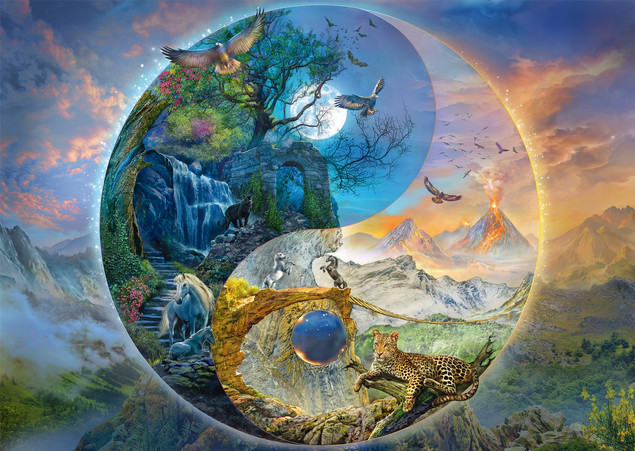 Puzzle 1000 el. Schmidt Premium Quality Silvia Christoph Wszędzie góry Yin & Yang