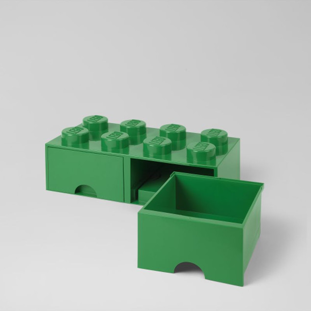 LEGO Pojemnik na Klocki z Szufladami 4x2 Zielony 40061734